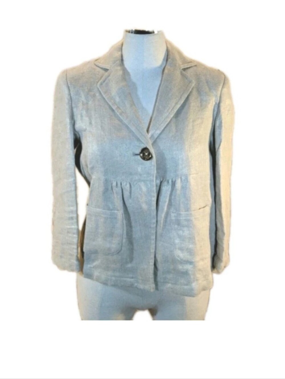 Michael Kors linen jacket Blazer gold beige 4 S